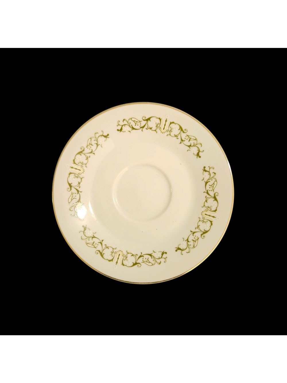 Set of 3 Bell Flower Fine China 2899 Saucers Gold Scroll Trim Japan